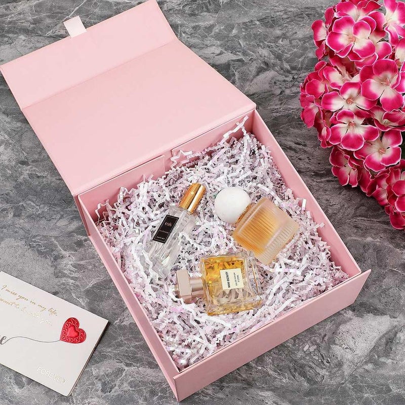 PLINJOY Pink Gift Box 8x8x4 Inches Small Gift Boxes for Presents with Magnetic Closure Lid Luxury Collapsible Gift Box Bridesmaid, Wedding, Birthday Boxs for Gift Packaging - Image 5